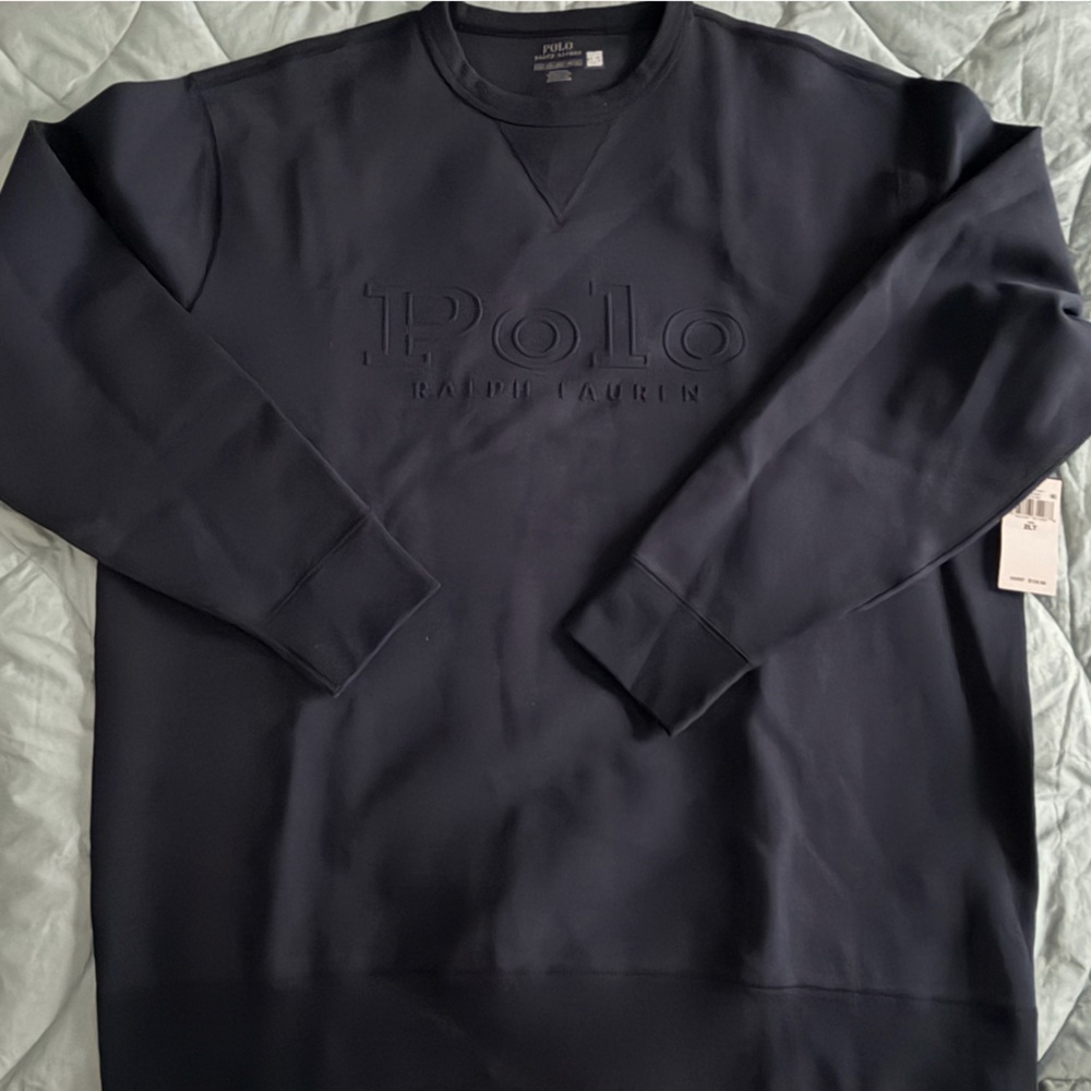 Polo Ralph Lauren Aviator Blue embossed Polo men’s big and tall Sweatshirt